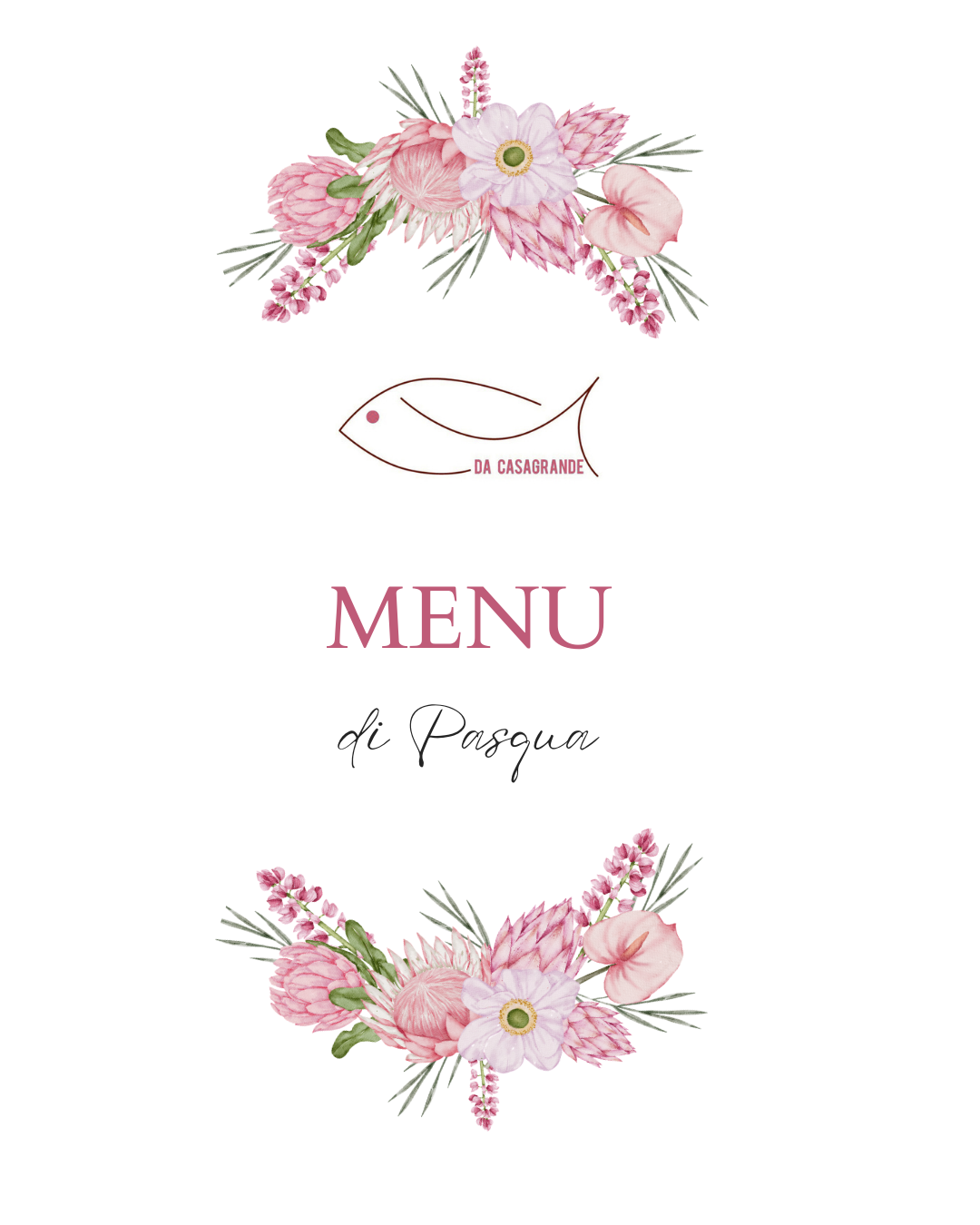 MENU DI PASQUA 2026